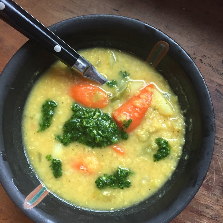 Golden Lentil & Root Vegetable Soup