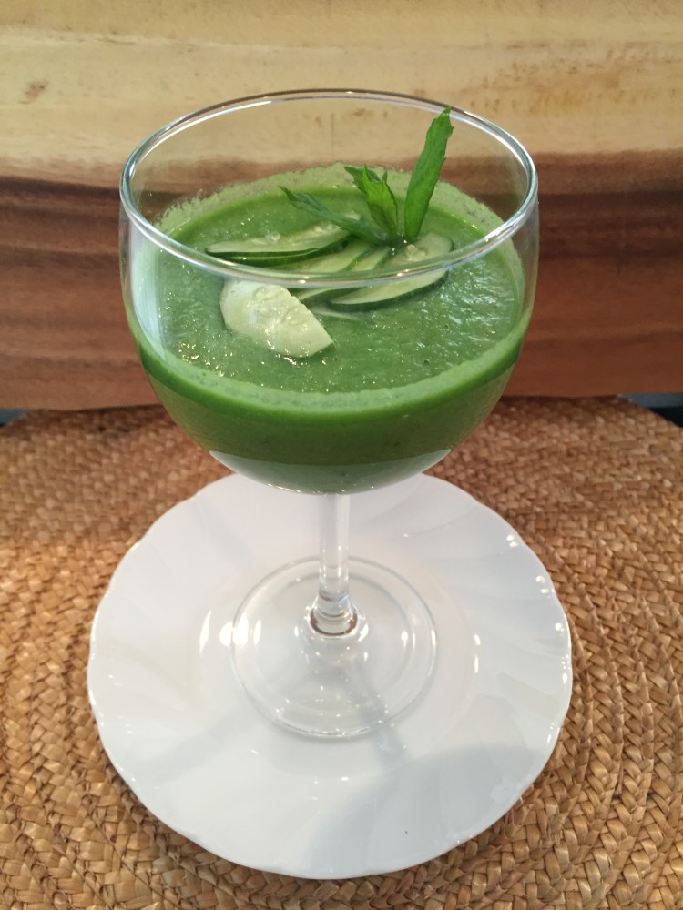 Chilled Cucumber & Summer Spinach Soup