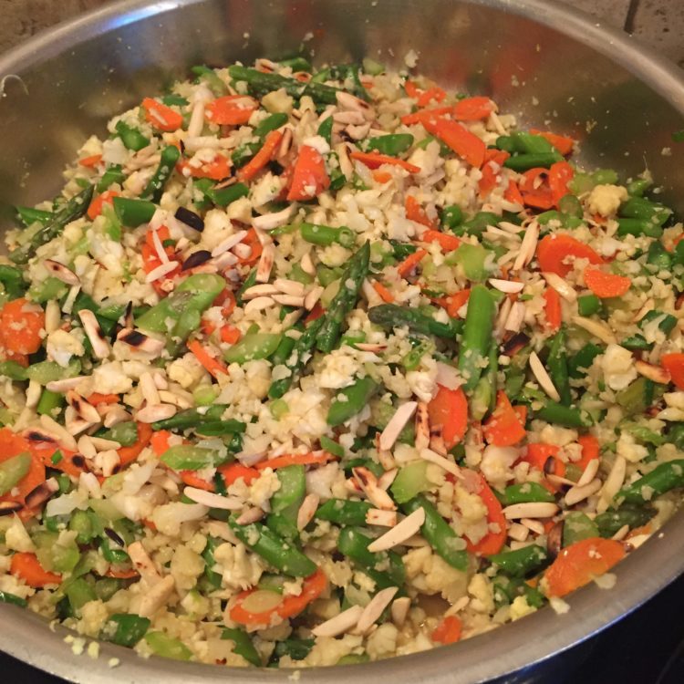 Sesame Ginger Cauliflower fried Rice