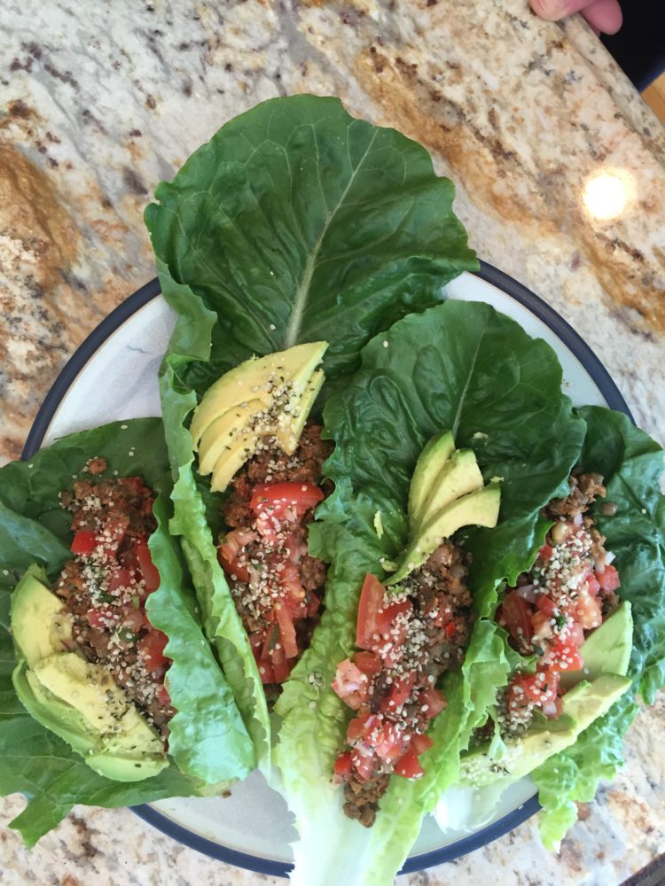 photo of lentil walnut tacos