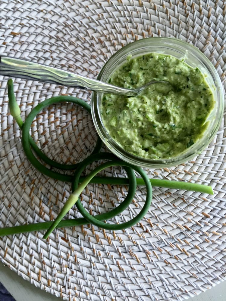 photo of garlic scapes