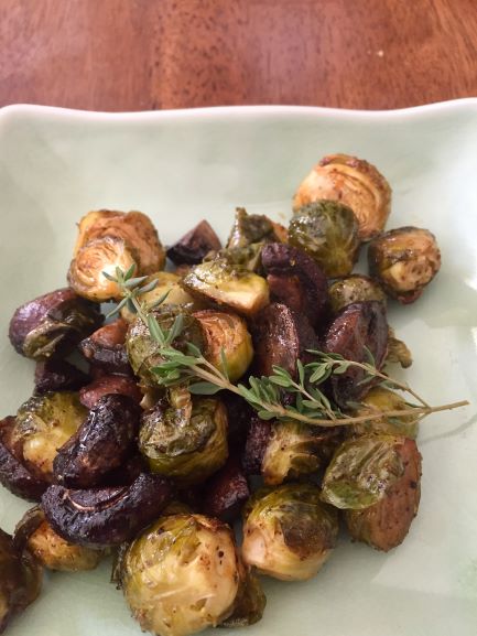 Roasted Brussel Sprouts with orange maple glaze