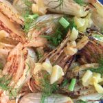 citrus roasted fennel served on a plate