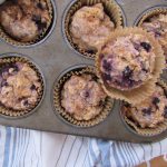 blueberry cardamom muffin fresh from the oven