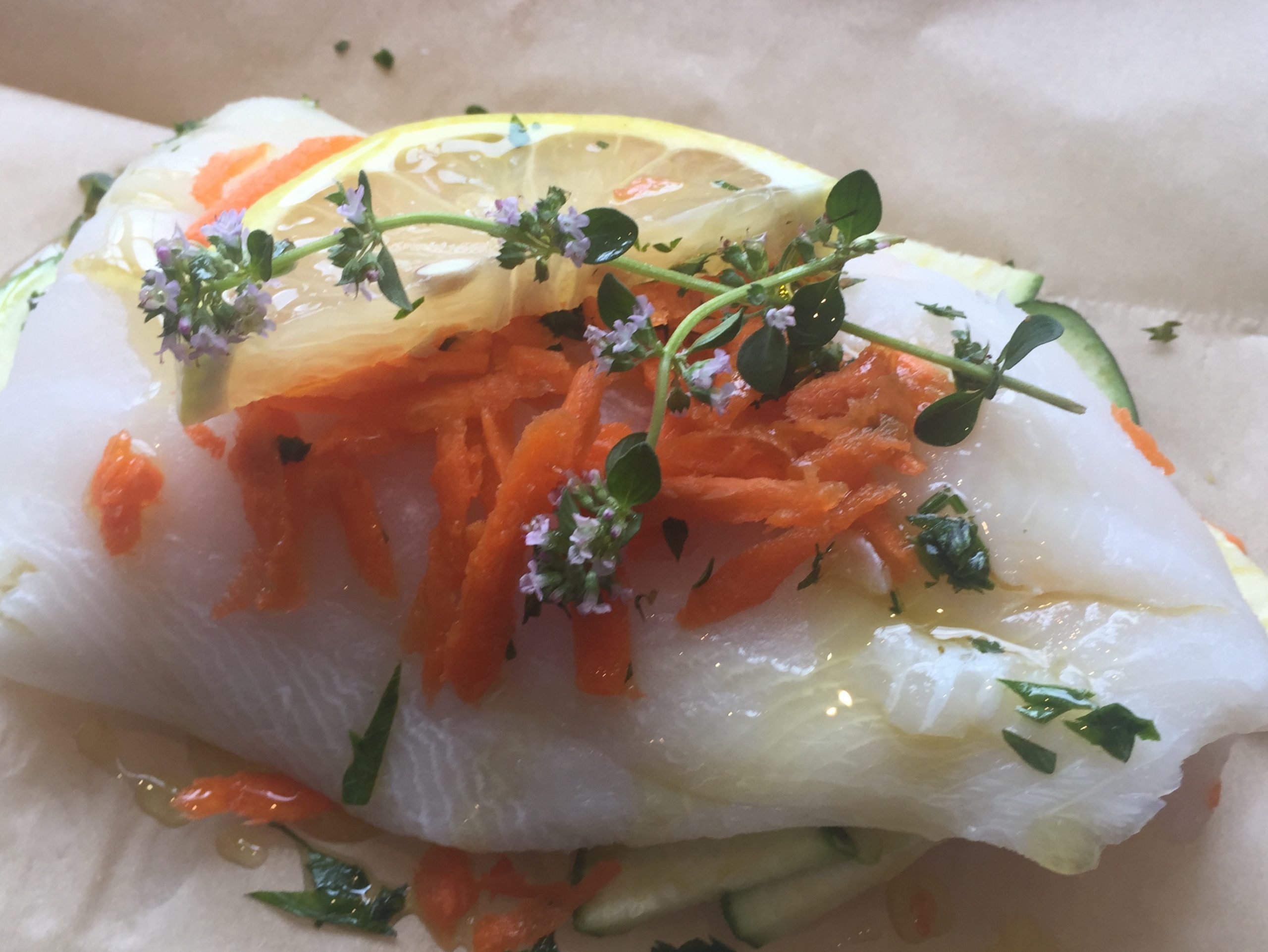 Lemon herb Fish en papillote