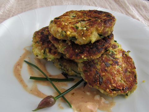 Zucchini Chive Fritters - A Natural Chef
