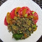 photo of a delicious quinoa tomato salad