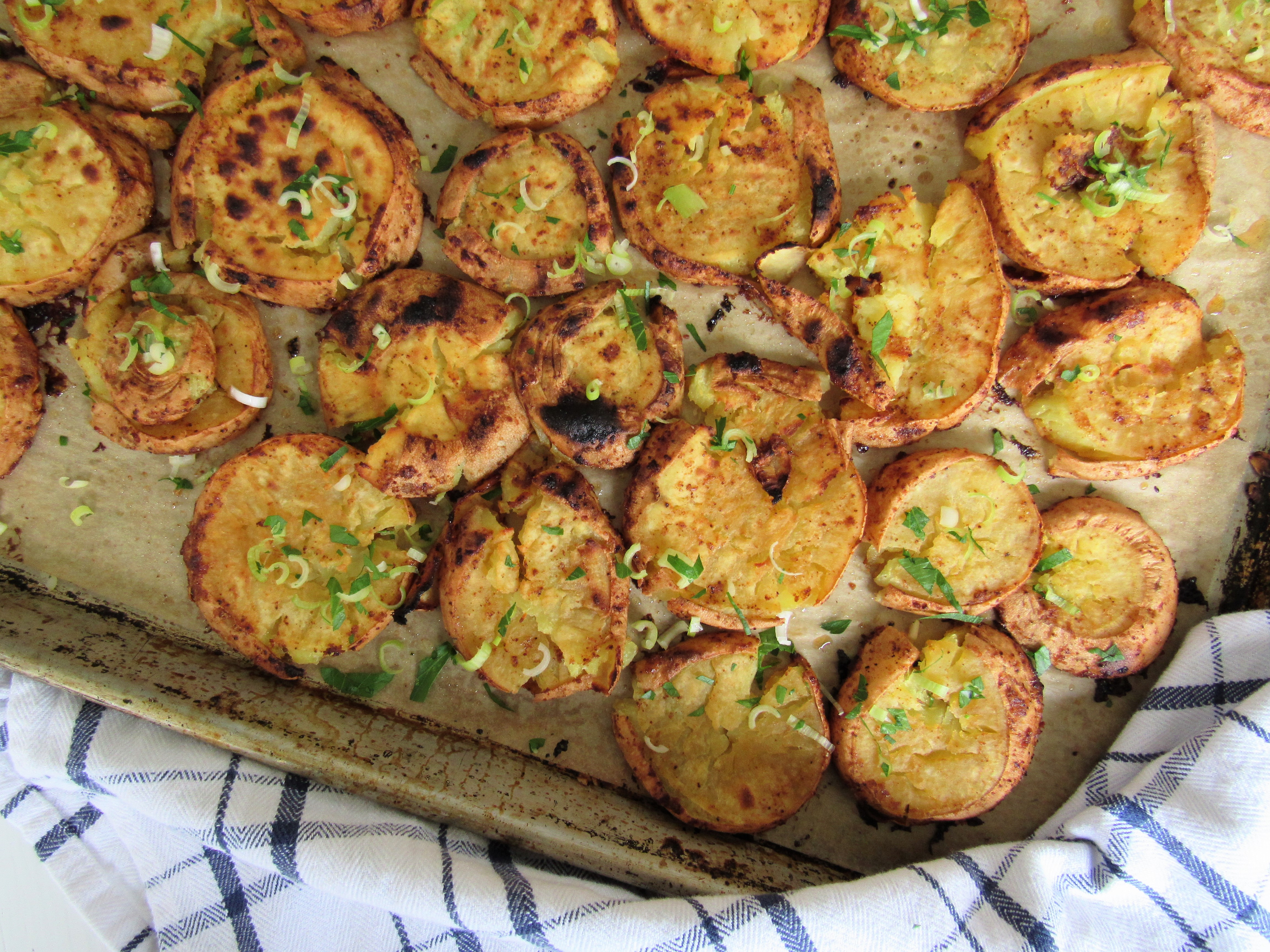 Smashed chipotle maple sweet potato